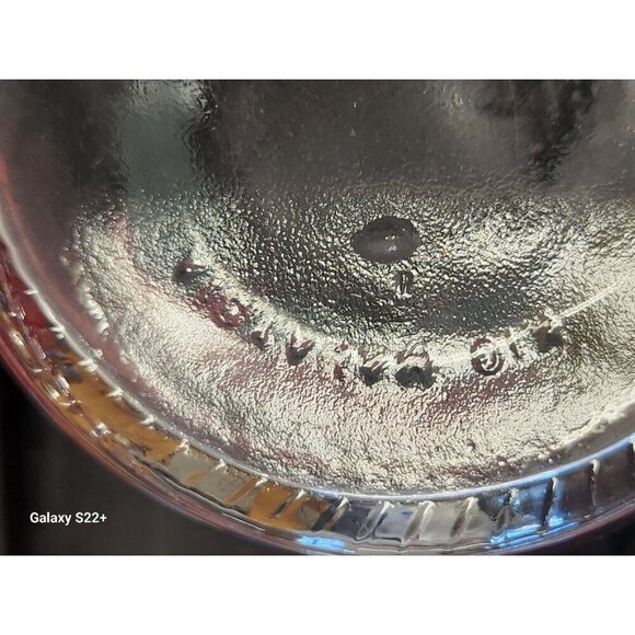 Vintage KIG Malaysia Clear Glass 48oz Handled Pitcher 4 juice glasses, Red Apple - Picture 12 of 16